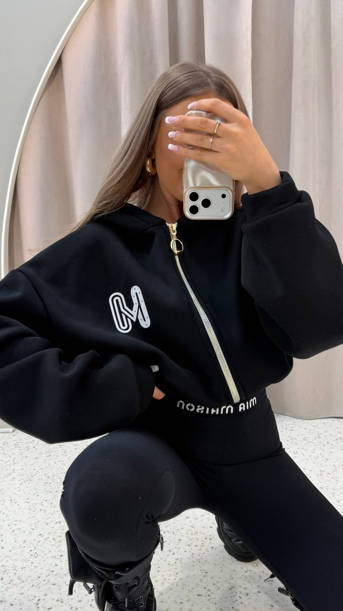 Bluza ZIP SHINE GIRL Mia Maison czarna