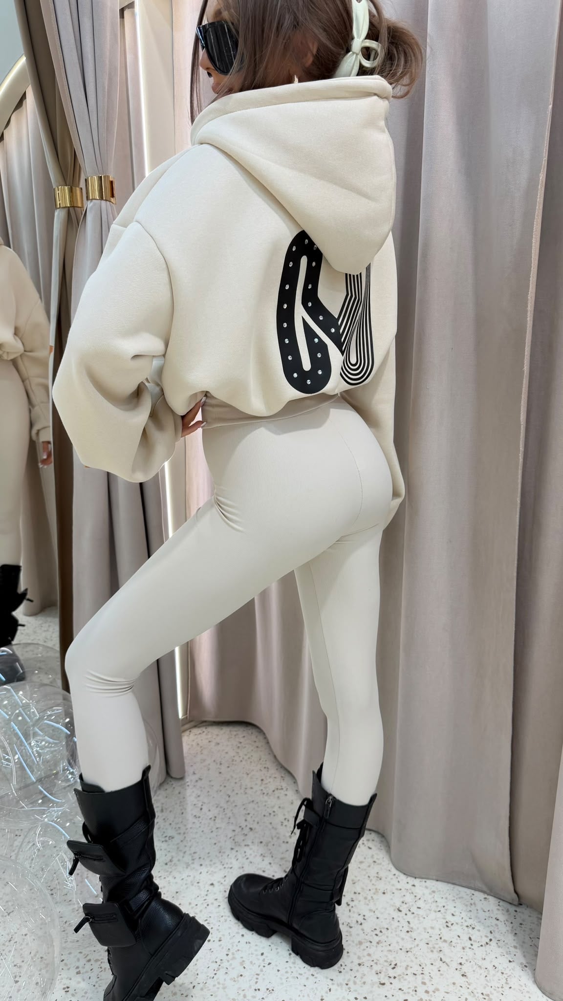 Bluza ZIP SHINE GIRL Mia Maison beżowa