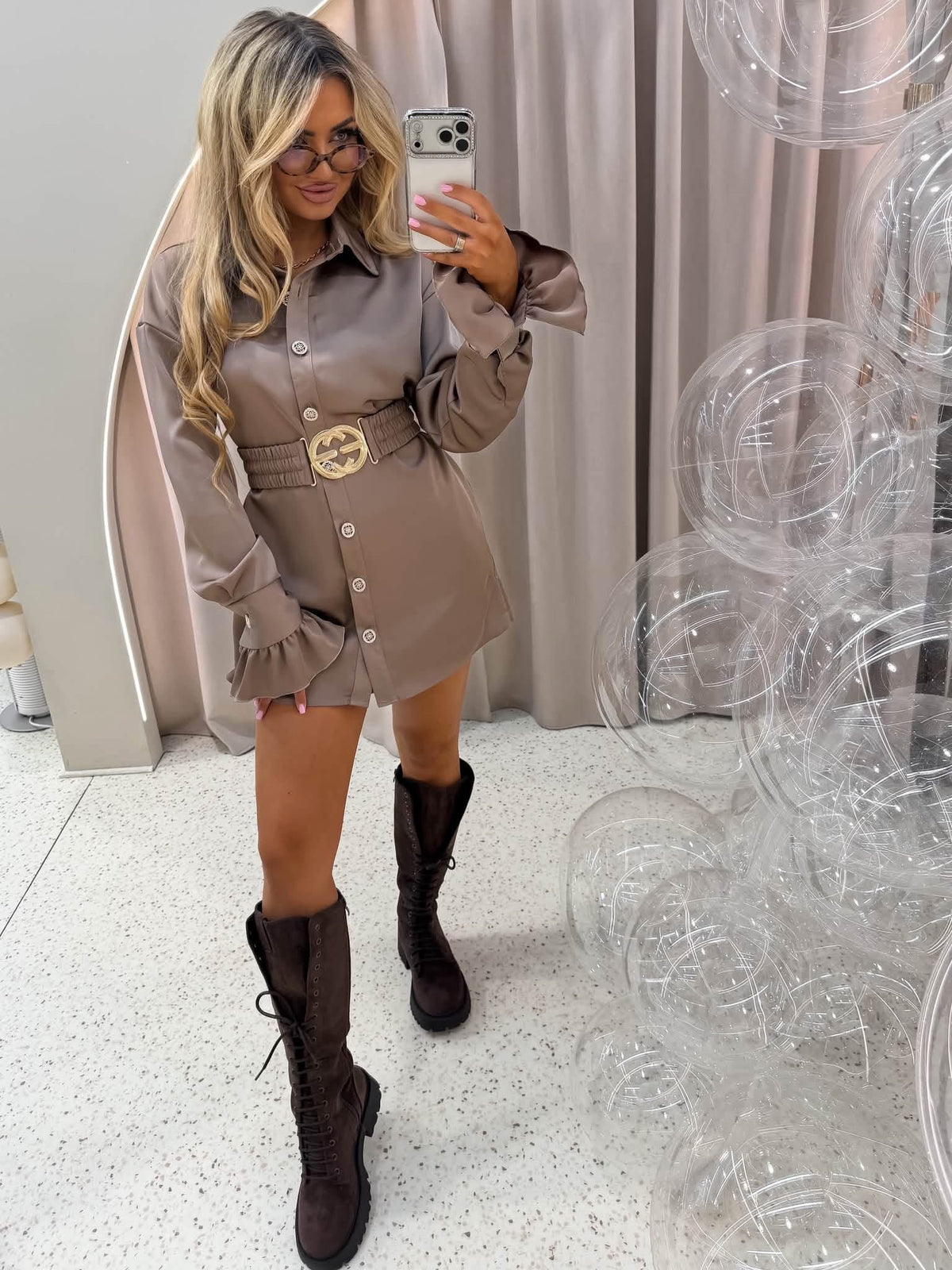 Koszula satynowa LUNA SATIN La Monne fungo